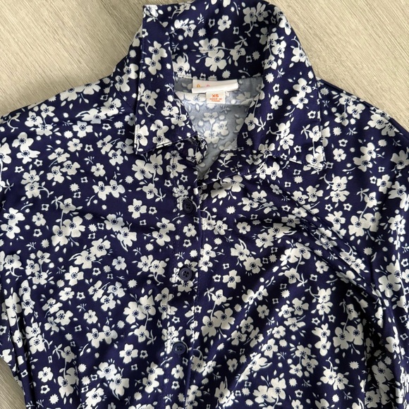 Navy Floral Wrap Dress - Picture 3 of 5